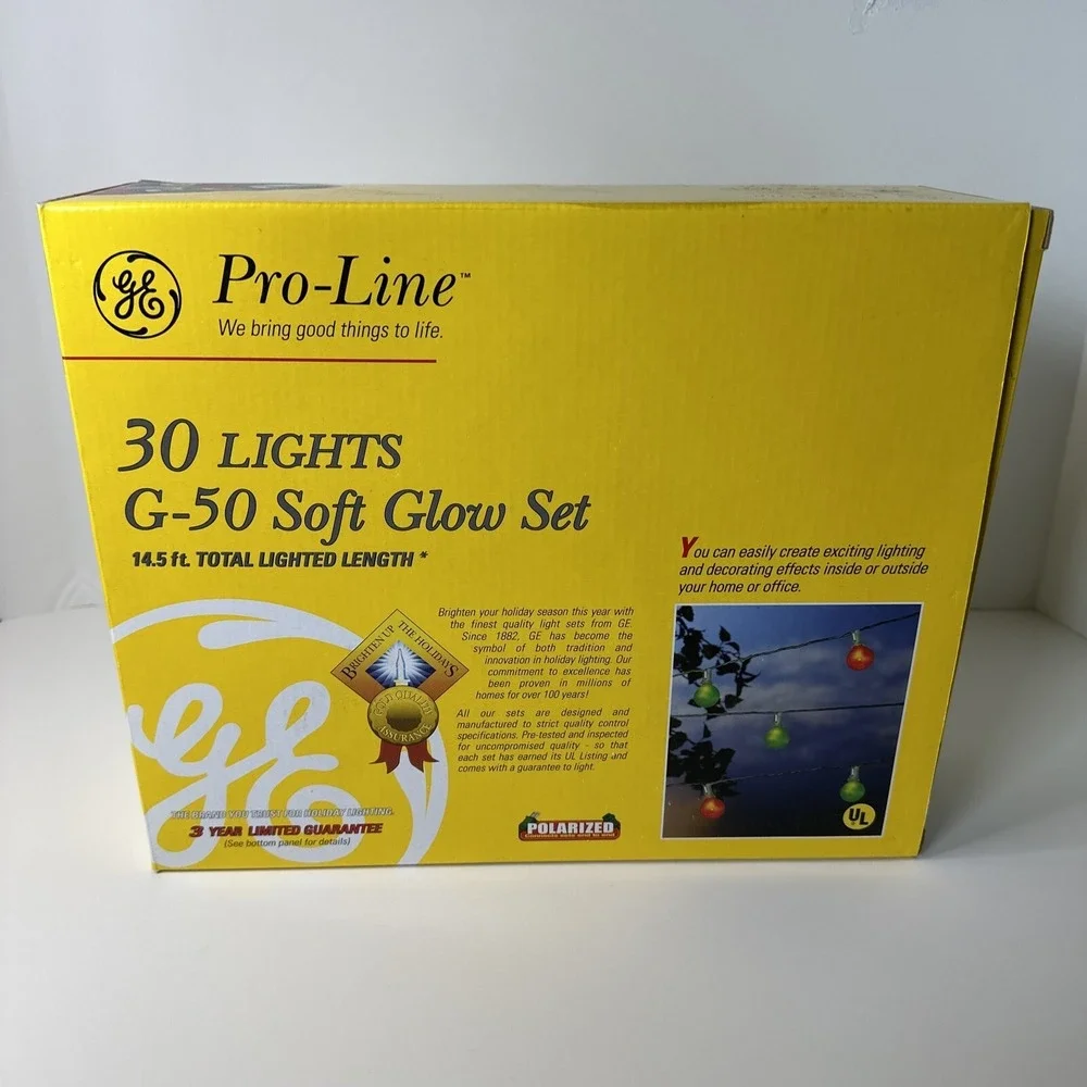 Pro-Line 30 G-50 Soft Glow Set. Red/Green‎ Christmas Lights. 14.5 Lighted Length